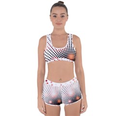 Radial Dotted Lights Racerback Boyleg Bikini Set