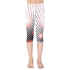 Radial Dotted Lights Kids  Capri Leggings 