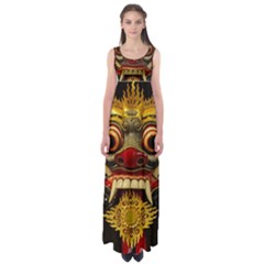 Bali Mask Empire Waist Maxi Dress by BangZart