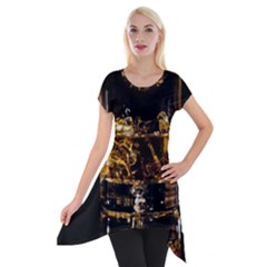 Drink Good Whiskey Short Sleeve Side Drop Tunic by BangZart