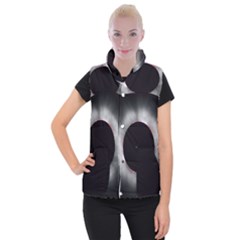 Solar Eclipse Women s Button Up Puffer Vest by BangZart