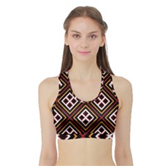 Toraja Pattern Pa re po  Sanguba ( Dancing Alone ) Sports Bra With Border