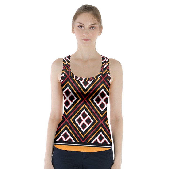 Toraja Pattern Pa re po  Sanguba ( Dancing Alone ) Racer Back Sports Top