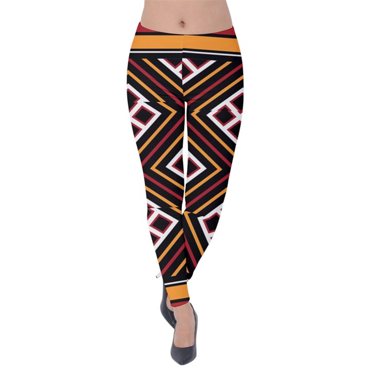 Toraja Pattern Pa re po  Sanguba ( Dancing Alone ) Velvet Leggings