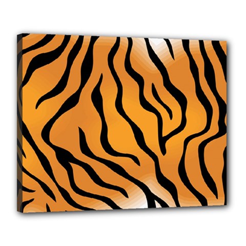 Tiger Skin Pattern Canvas 20  X 16  by BangZart