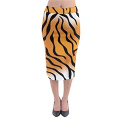 Tiger Skin Pattern Midi Pencil Skirt by BangZart