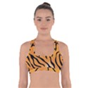 Tiger Skin Pattern Cross Back Sports Bra View1