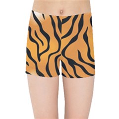 Tiger Skin Pattern Kids Sports Shorts