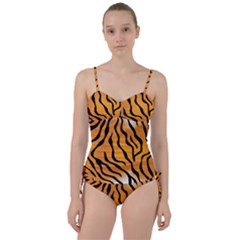 Tiger Skin Pattern Sweetheart Tankini Set