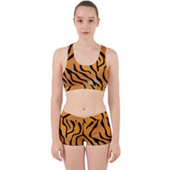 Tiger Skin Pattern Work It Out Sports Bra Set by BangZart