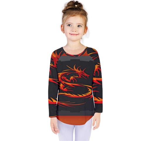 Dragon Kids  Long Sleeve Tee by BangZart