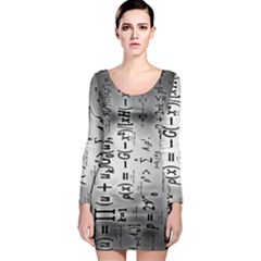 Science Formulas Long Sleeve Bodycon Dress by BangZart