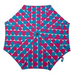 Pink And Bluedots Pattern Hook Handle Umbrellas (small) by BangZart