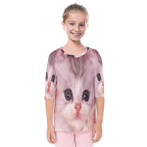 Cat  Animal  Kitten  Pet Kids  Quarter Sleeve Raglan Tee by BangZart