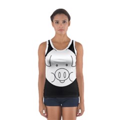 Pig Logo Sport Tank Top  by BangZart