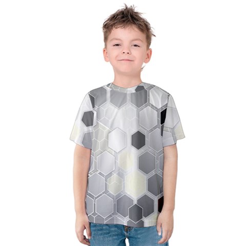 Honeycomb Pattern Kids  Cotton Tee by BangZart