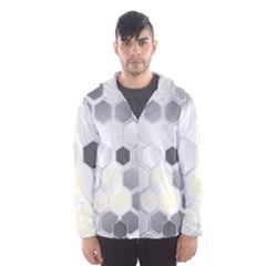 Honeycomb Pattern Hooded Wind Breaker (men) by BangZart