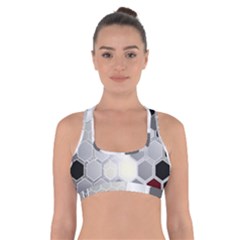 Honeycomb Pattern Cross Back Sports Bra