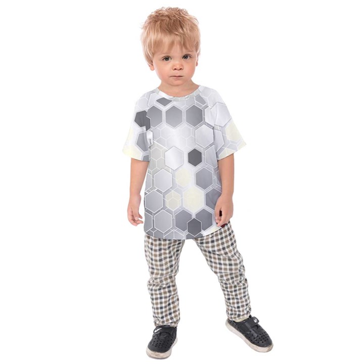 Honeycomb Pattern Kids Raglan Tee