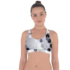 Honeycomb Pattern Cross String Back Sports Bra