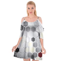 Honeycomb Pattern Cutout Spaghetti Strap Chiffon Dress by BangZart