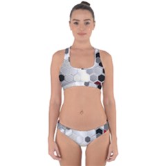 Honeycomb Pattern Cross Back Hipster Bikini Set