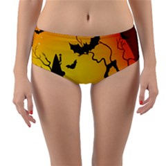 Halloween Night Terrors Reversible Mid-waist Bikini Bottoms