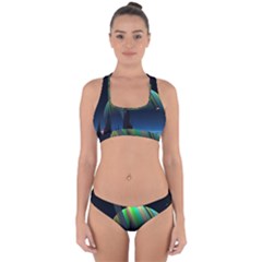 Planets In Space Stars Cross Back Hipster Bikini Set