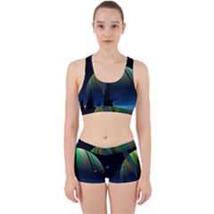 Planets In Space Stars Work It Out Sports Bra Set