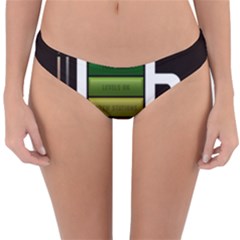 Black Energy Battery Life Reversible Hipster Bikini Bottoms