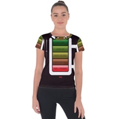 Black Energy Battery Life Short Sleeve Sports Top 