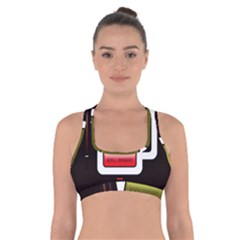 Black Energy Battery Life Cross Back Sports Bra