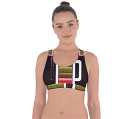 Black Energy Battery Life Cross String Back Sports Bra