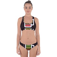 Black Energy Battery Life Cross Back Hipster Bikini Set by BangZart