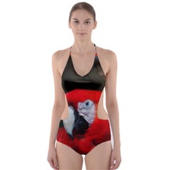 Scarlet Macaw Bird Cut-out One Piece Swimsuit by BangZart