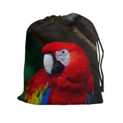 Scarlet Macaw Bird Drawstring Pouches (xxl) by BangZart