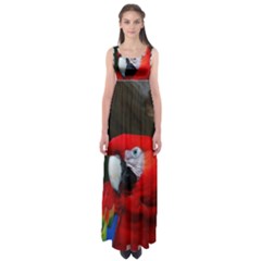 Scarlet Macaw Bird Empire Waist Maxi Dress by BangZart