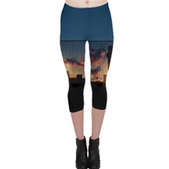 Art Sunset Anime Afternoon Capri Leggings  by BangZart