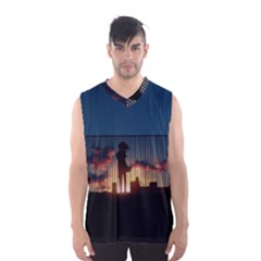 Art Sunset Anime Afternoon Men s Basketball Tank Top by BangZart