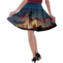 Art Sunset Anime Afternoon A-line Skater Skirt View2