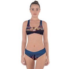 Art Sunset Anime Afternoon Criss Cross Bikini Set