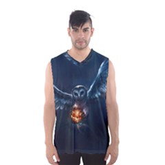 Owl And Fire Ball Men s Basketball Tank Top by BangZart