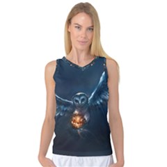 Owl And Fire Ball Women s Basketball Tank Top by BangZart