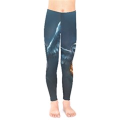 Owl And Fire Ball Kids  Legging