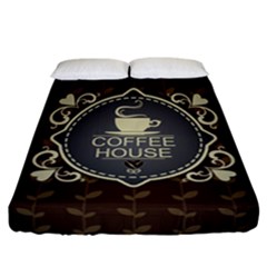 Coffee House Fitted Sheet (california King Size) by BangZart