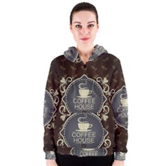 Coffee House Women s Zipper Hoodie by BangZart