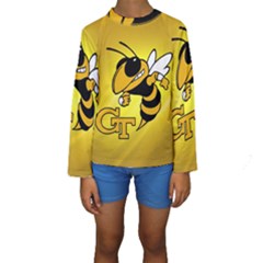 Georgia Institute Of Technology Ga Tech Kids  Long Sleeve Swimwear by BangZart