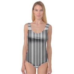 Barcode Pattern Princess Tank Leotard  by BangZart