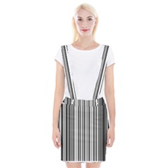 Barcode Pattern Braces Suspender Skirt