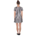 Barcode Pattern Drop Hem Mini Chiffon Dress View2